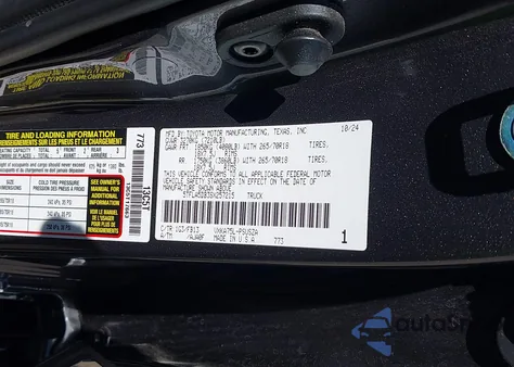 2025 Toyota Tundra Sr5 4Wd из США, поврежденный, VIN 5TFLA5DB3SX257215